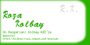 roza kolbay business card